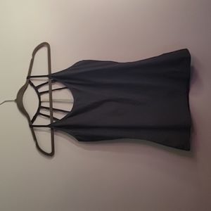 Woman's Grey Strappy Active Tank Top